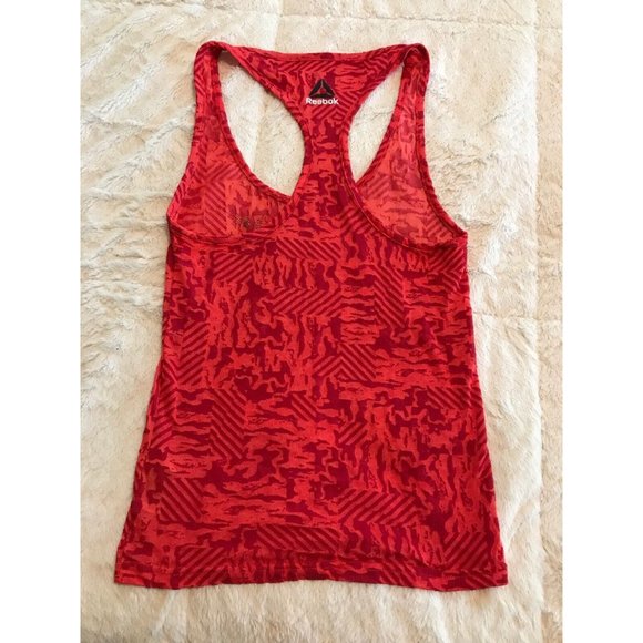 Ladies Burnout Reebok Crossfit Razorback Gym Tank - Red XXS - Picture 6 of 6